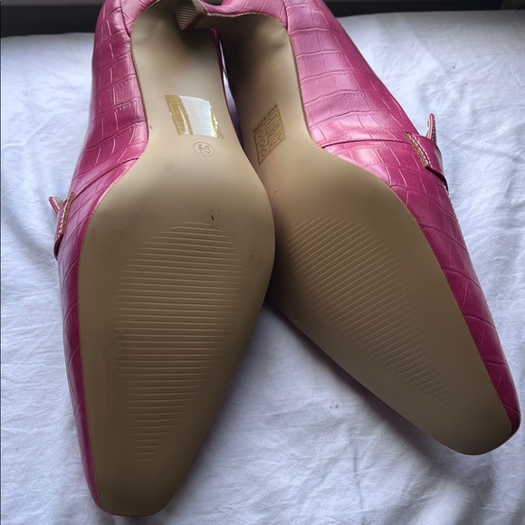 Kitten heel hot pink loafer style NWT sz 9.5 - Picture 8 of 13